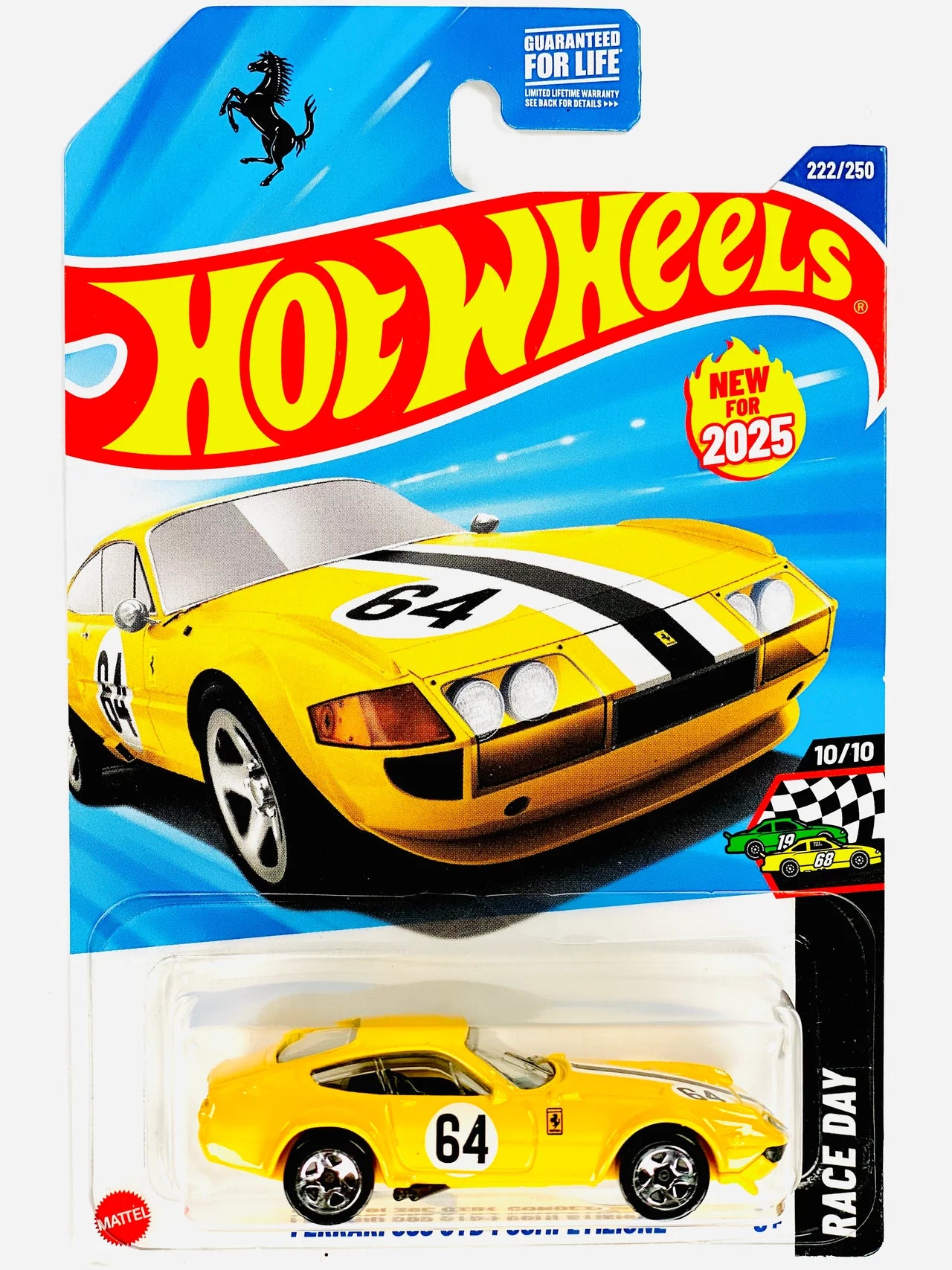 Hot Wheels 2025 Race Day Ferrari 265 GTB4 Competizione Yellow